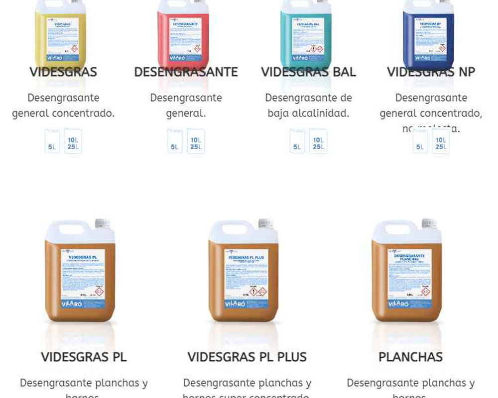 Imagen para Producto Desengrasantes de cliente Vilaró Químics
