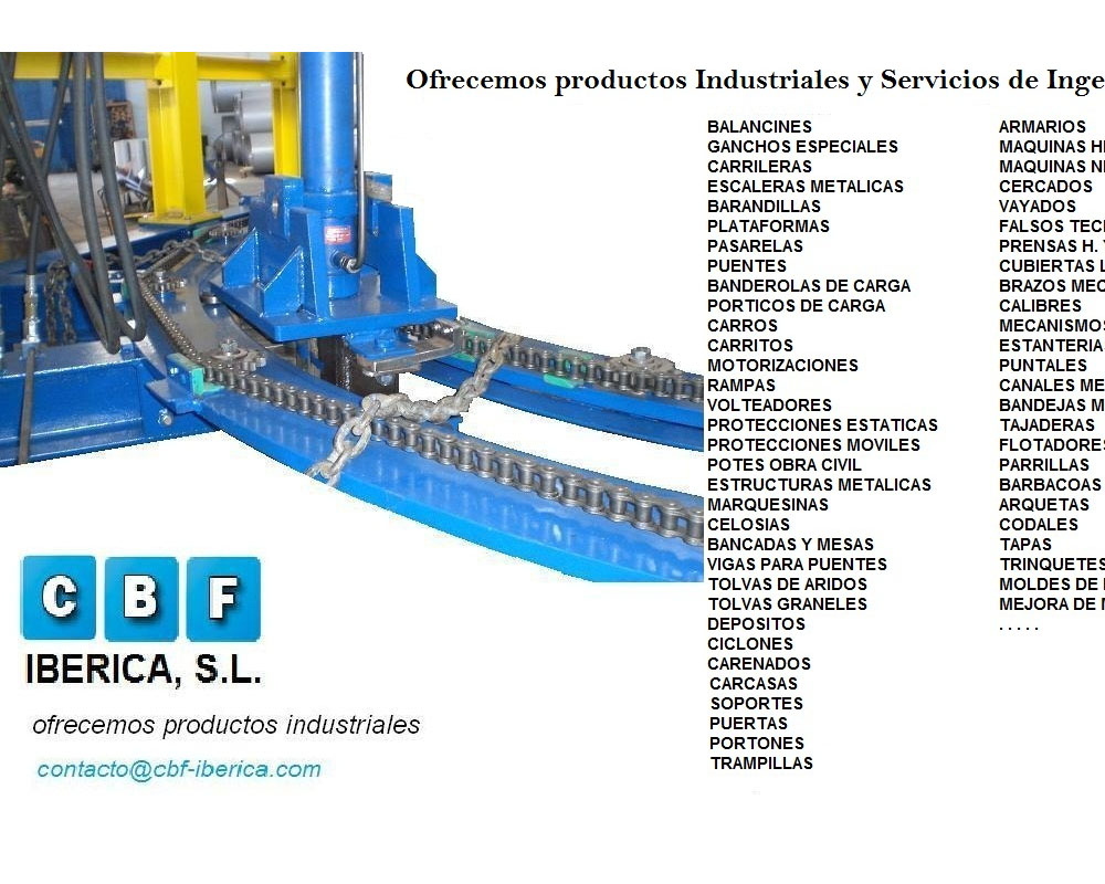 Imagen para Producto Productos industriales de cliente CBF Ibérica